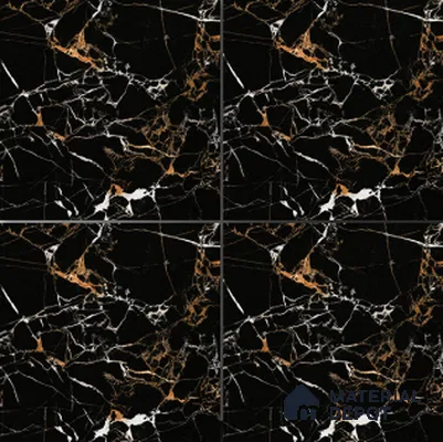 TL 01486 Black 2 ft x 2 ft Matte Finish Wall and Floor Porcelain Tile - 9 mm