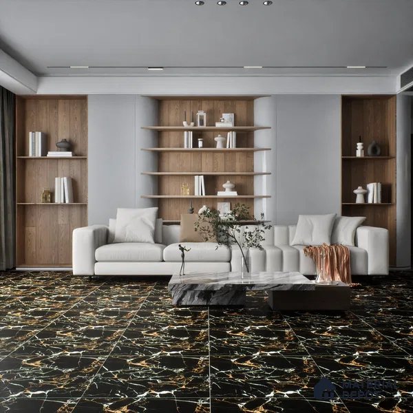 TL 01486 Black 2 ft x 2 ft Matte Finish Wall and Floor Porcelain Tile - 9 mm
