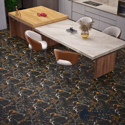 TL 01486 Black 2 ft x 2 ft Matte Finish Wall and Floor Porcelain Tile - 9 mm