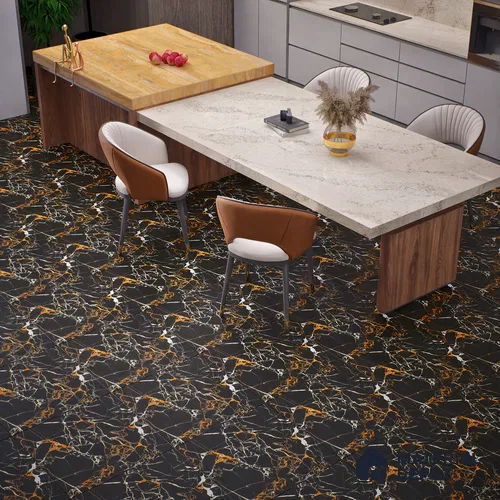 TL 01486 Black 2 ft x 2 ft Matte Finish Wall and Floor Porcelain Tile - 9 mm