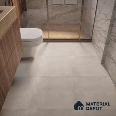 TL 01499 B White Argento 2 ft x 2 ft Matte Finish Wall and Floor Porcelain Tile - 9 mm