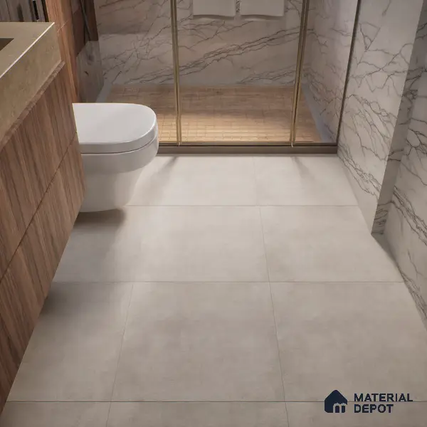 TL 01499 B White Argento 2 ft x 2 ft Matte Finish Wall and Floor Porcelain Tile - 9 mm