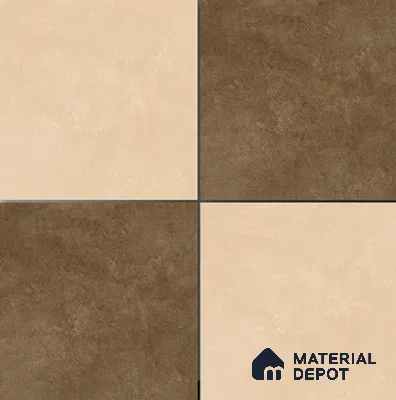 Stone Wall & Floor Tile TL 01483 A Dun Brown 2 ft x 2 ft Matte Finish Porcelain Tile - 9 mm