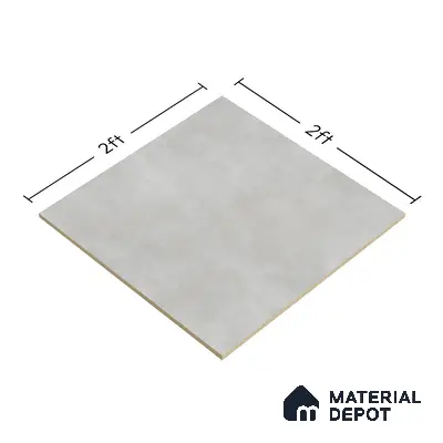 TL 01498 Grey 2 ft x 2 ft Matte Finish Wall and Floor Porcelain Tile - 9 mm