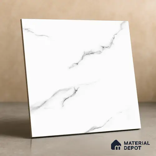 TL 01485 Pearl White 2 ft x 2 ft Matte Finish Wall and Floor Porcelain Tile - 9 mm