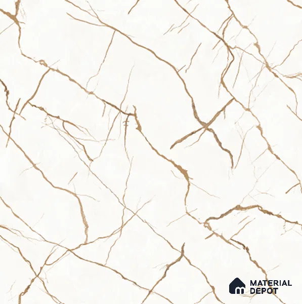 TL 01504 White 2 ft x 2 ft Matte Finish Wall and Floor Porcelain Moroccan Tile - 9 mm