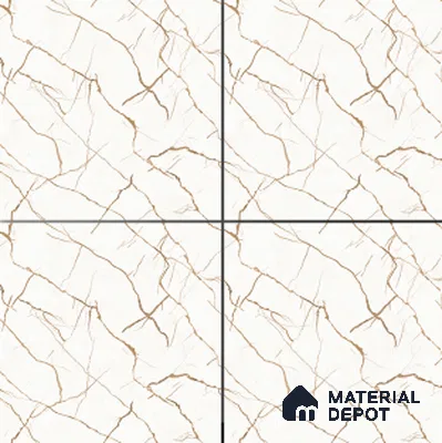 TL 01504 White 2 ft x 2 ft Matte Finish Wall and Floor Porcelain Moroccan Tile - 9 mm