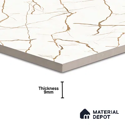 TL 01504 White 2 ft x 2 ft Matte Finish Wall and Floor Porcelain Moroccan Tile - 9 mm