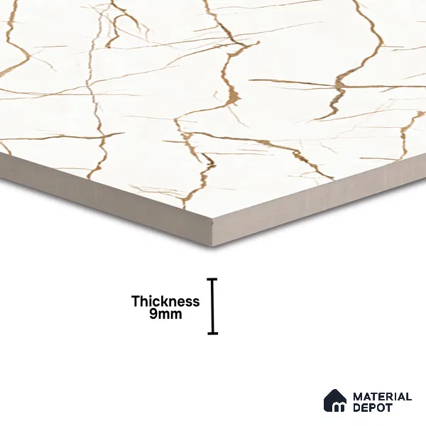 TL 01504 White 2 ft x 2 ft Matte Finish Wall and Floor Porcelain Moroccan Tile - 9 mm