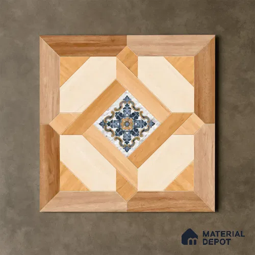 TL 00460 Camel Brown 2 ft x 2 ft Matte Finish Digital Porcelain Floor & Wall Tile - 9.5 mm
