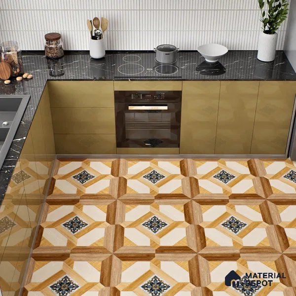 TL 00460 Camel Brown 2 ft x 2 ft Matte Finish Digital Porcelain Floor & Wall Tile - 9.5 mm
