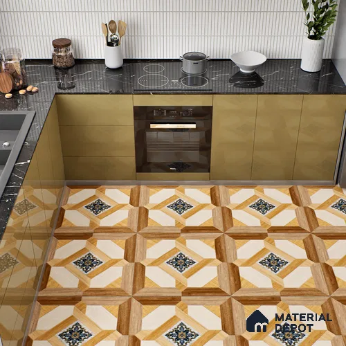 TL 00460 Camel Brown 2 ft x 2 ft Matte Finish Digital Porcelain Floor & Wall Tile - 9.5 mm