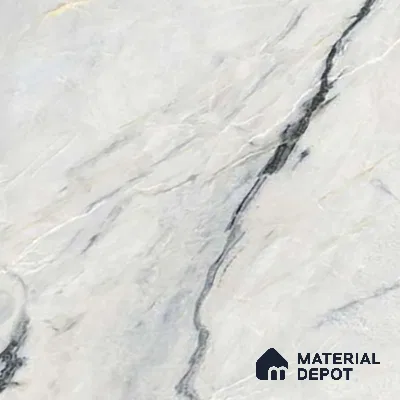 Marble Floor & Wall Tile TL 02202 Canaria Grey 4 ft x 2 ft Glossy Finish Vitrified Tile - 9 mm (Random 5)