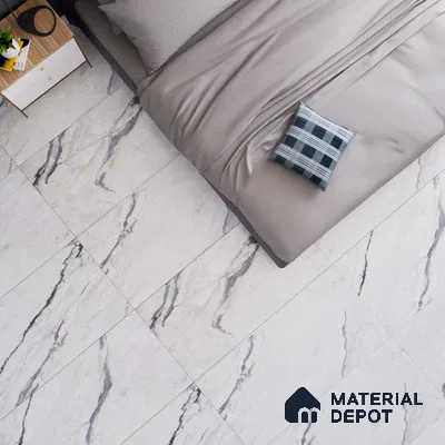 Marble Floor & Wall Tile TL 02202 Canaria Grey 4 ft x 2 ft Glossy Finish Vitrified Tile - 9 mm (Random 5)