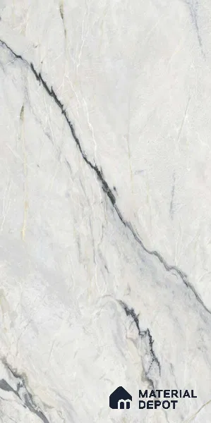 Marble Floor & Wall Tile TL 02202 Canaria Grey 4 ft x 2 ft Glossy Finish Vitrified Tile - 9 mm (Random 5)