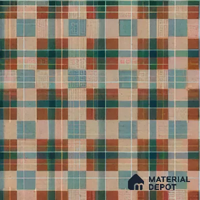 Subway Wall Tile TL 04977 Marrakech Cheques Terra Brown 8 x 8 inch Ceramic Matte Finish - 10 mm | Suitable for Highlighter Walls, Foyer, Bathroom, Kitchen Wall & Backsplashes (Sample)