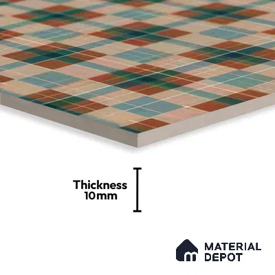 Subway Wall Tile TL 04977 Marrakech Cheques Terra Brown 8 x 8 inch Ceramic Matte Finish - 10 mm | Suitable for Highlighter Walls, Foyer, Bathroom, Kitchen Wall & Backsplashes (Sample)