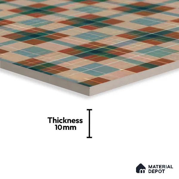 Subway Wall Tile TL 04977 Marrakech Cheques Terra Brown 8 x 8 inch Ceramic Matte Finish - 10 mm | Suitable for Highlighter Walls, Foyer, Bathroom, Kitchen Wall & Backsplashes (Sample)