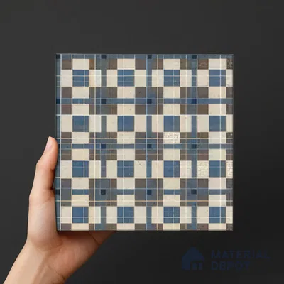 Subway Wall Tile TL 04985 Marrakech Knitted Metrics 8 x 8 inch Ceramic Matte Finish - 10 mm | Suitable for Highlighter Walls, Foyer, Bathroom, Kitchen Wall & Backsplashes (Sample)