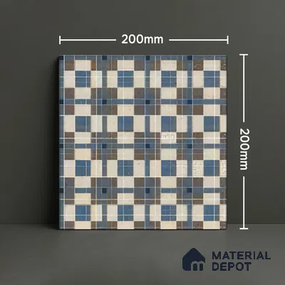 Subway Wall Tile TL 04985 Marrakech Knitted Metrics 8 x 8 inch Ceramic Matte Finish - 10 mm | Suitable for Highlighter Walls, Foyer, Bathroom, Kitchen Wall & Backsplashes (Sample)