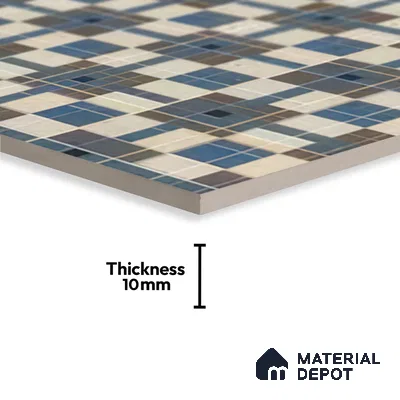 Subway Wall Tile TL 04985 Marrakech Knitted Metrics 8 x 8 inch Ceramic Matte Finish - 10 mm | Suitable for Highlighter Walls, Foyer, Bathroom, Kitchen Wall & Backsplashes (Sample)