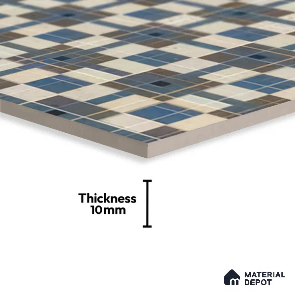 Subway Wall Tile TL 04985 Marrakech Knitted Metrics 8 x 8 inch Ceramic Matte Finish - 10 mm | Suitable for Highlighter Walls, Foyer, Bathroom, Kitchen Wall & Backsplashes (Sample)