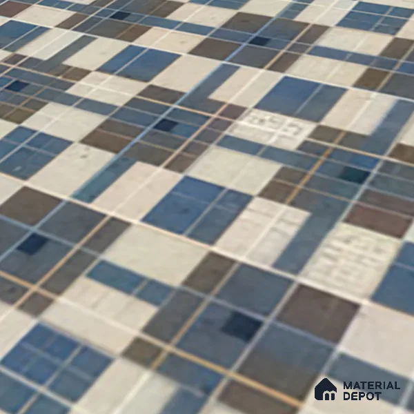 Subway Wall Tile TL 04985 Marrakech Knitted Metrics 8 x 8 inch Ceramic Matte Finish - 10 mm | Suitable for Highlighter Walls, Foyer, Bathroom, Kitchen Wall & Backsplashes (Sample)