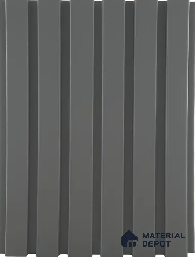 Grey Plain Colour Louver Carbon 282 9 ft x 4.7 inch MDF Panel - 18 mm | Suitable for Feature Wall, TV Unit & Living Room | Width is Subjected to 5% Variation
