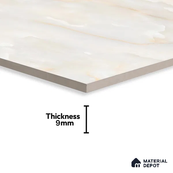 Budget Friendly Marble Floor & Wall Tile Value For Money TL 05584 Onyx Carolina 4 ft x 2 ft - Vitrified Glossy Finish -9 mm | 4 Random Design | Suitable for Living Room, Bedroom & Bathroom