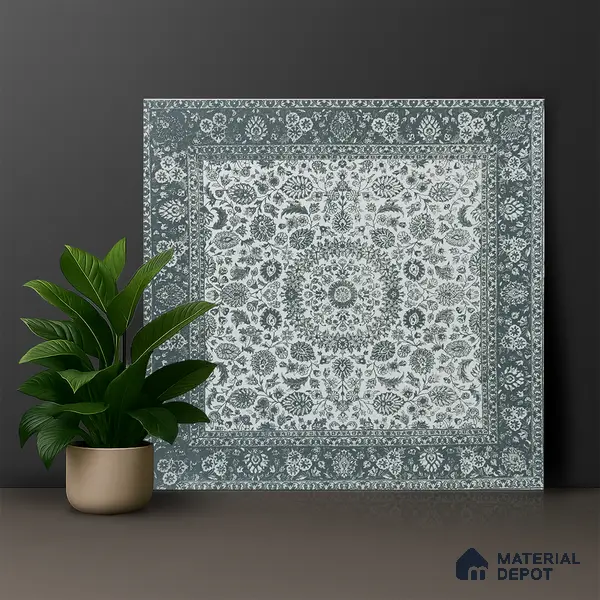 Moroccan Wall & Floor Tile TL 00902 Carpet 2 ft x 2 ft Matte Finish Vitrified Tile - 9 mm | Suitable For Kitchen, Bathroom, Dining Area | Please Expect a Slight Variation of Pattern