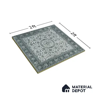 Moroccan Wall & Floor Tile TL 00902 Carpet 2 ft x 2 ft Matte Finish Vitrified Tile - 9 mm | Suitable For Kitchen, Bathroom, Dining Area | Please Expect a Slight Variation of Pattern