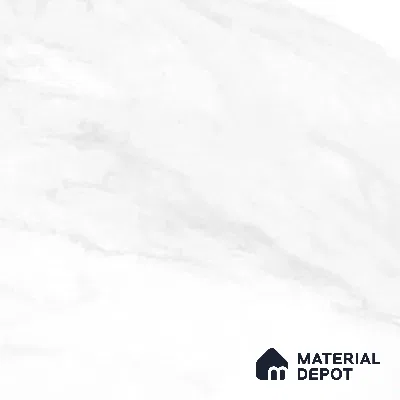 Marble Floor & Wall Tile | TL 02574 Carrara Bianco 4 ft x 2 ft Glossy Finish Random Design Vitrified Tile - 9 mm | Suitable For Living Room, Bedroom, Kitchen (Sample)
