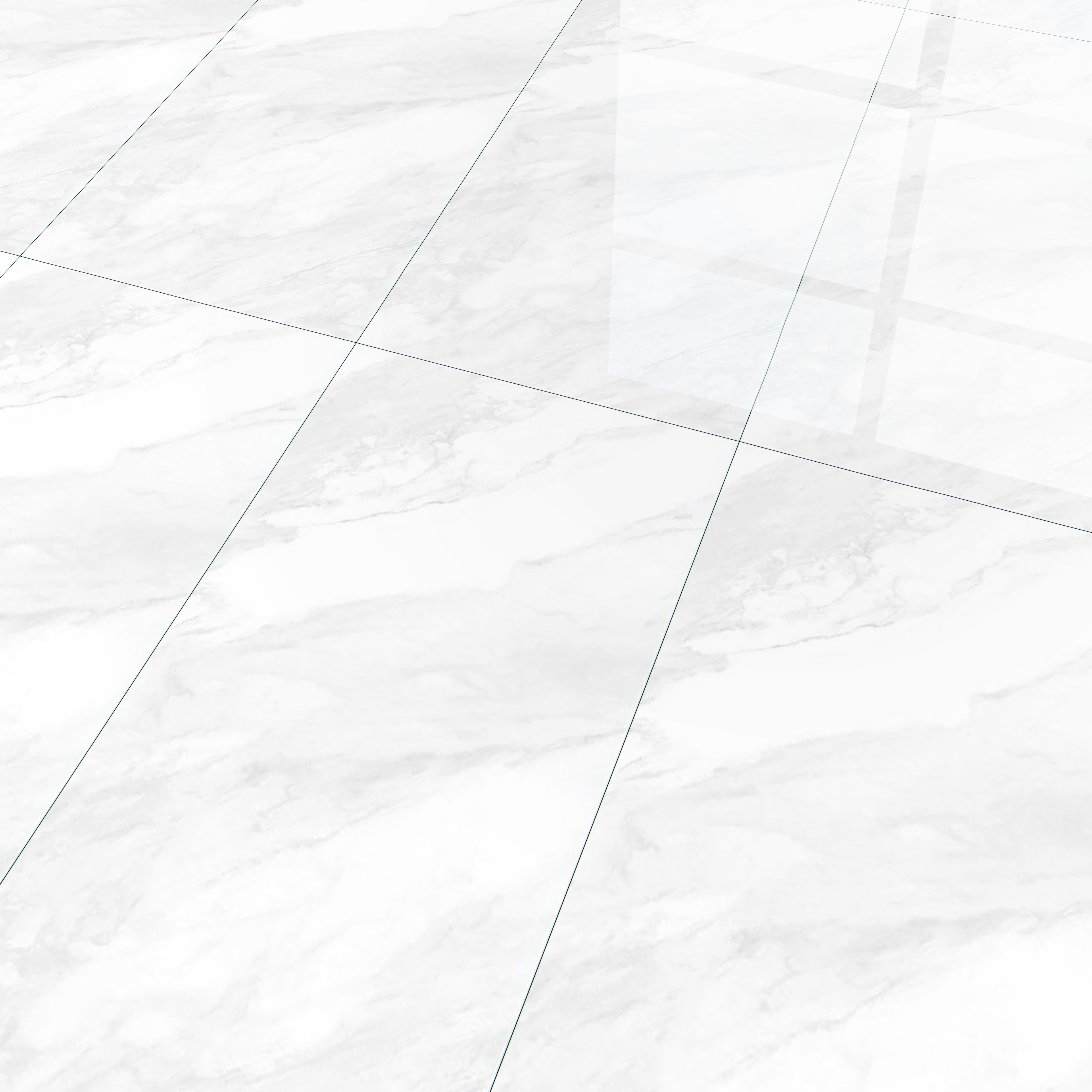 Marble Floor & Wall Tile | TL 02574 Carrara Bianco 4 ft x 2 ft Glossy Finish Random Design Vitrified Tile - 9 mm | Suitable For Living Room, Bedroom, Kitchen (Sample)