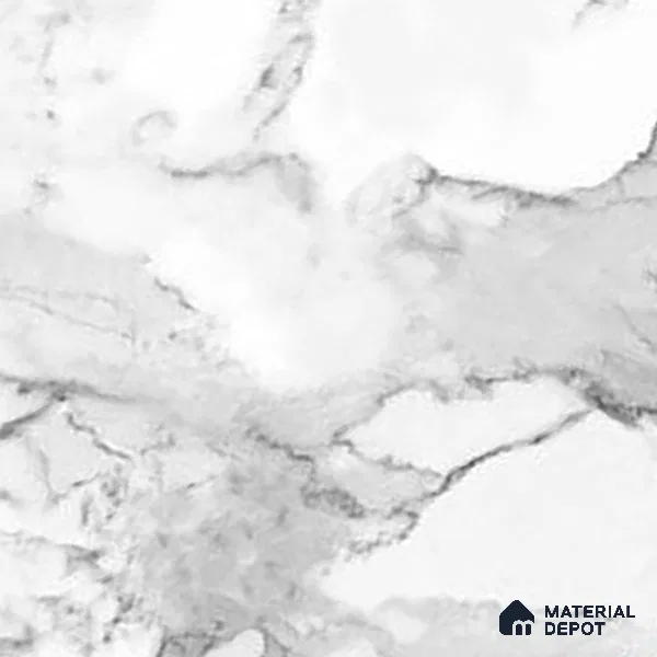 Marble Floor & Wall Tile | TL 02575 Carrara Classico 4 ft x 2 ft Glossy Finish Random Design Vitrified Tile - 9 mm | Suitable For Living Room, Bedroom, Kitchen (Sample)