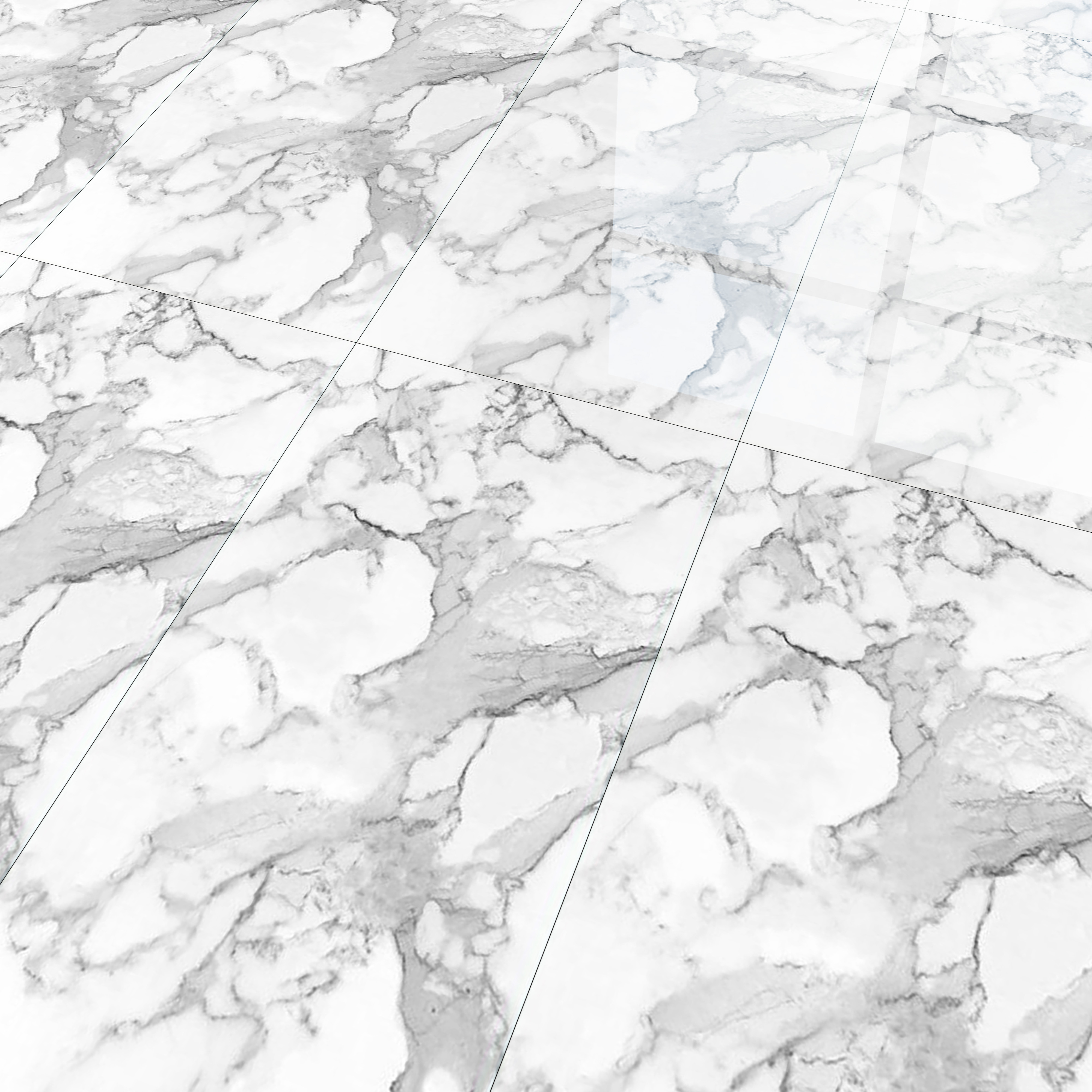 Marble Floor & Wall Tile | TL 02575 Carrara Classico 4 ft x 2 ft Glossy Finish Random Design Vitrified Tile - 9 mm | Suitable For Living Room, Bedroom, Kitchen (Sample)