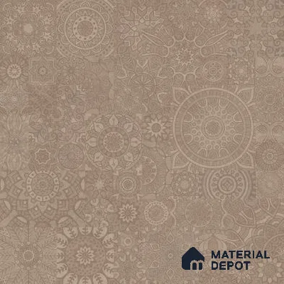 Moroccan Look Floor & Wall Tile TL 06013 Sunburst Sparkle 2 ft x 2 ft Rustic Carving Matte Finish Vitrified Tile - 9 mm | 4 Random Design | Suitable For Living Room, Bedroom, Bathroom, Kitchen & Dining | Please Expect a Slight Variation of Pattern (Sample)