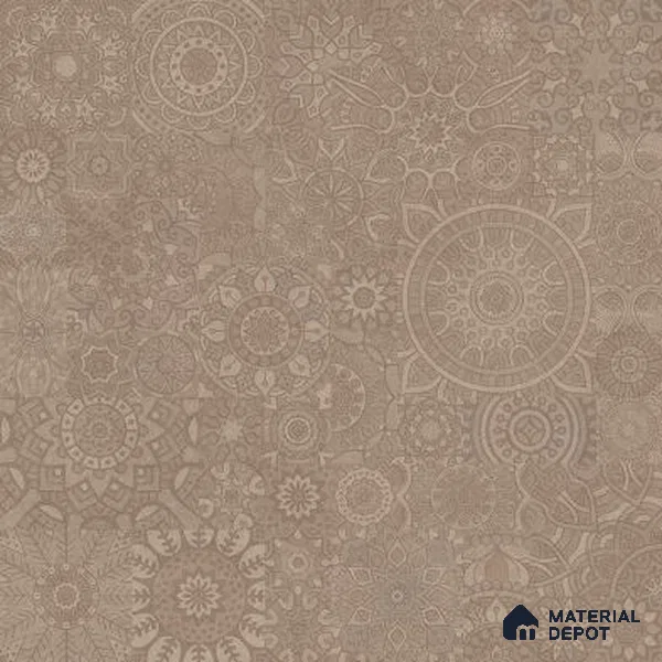 Moroccan Look Floor & Wall Tile TL 06013 Sunburst Sparkle 2 ft x 2 ft Rustic Carving Matte Finish Vitrified Tile - 9 mm | 4 Random Design | Suitable For Living Room, Bedroom, Bathroom, Kitchen & Dining | Please Expect a Slight Variation of Pattern (Sample)