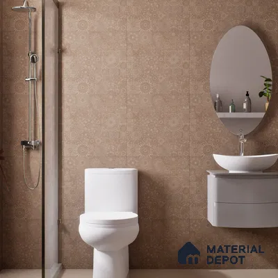 Moroccan Look Floor & Wall Tile TL 06013 Sunburst Sparkle 2 ft x 2 ft Rustic Carving Matte Finish Vitrified Tile - 9 mm | 4 Random Design | Suitable For Living Room, Bedroom, Bathroom, Kitchen & Dining | Please Expect a Slight Variation of Pattern (Sample)