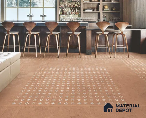 Stone Look Floor & Wall Tile TL 06016 B Texture Shimmer 2 ft x 2 ft Rustic Carving Matte Finish Vitrified Tile - 9 mm | 4 Random Design | Suitable For Living Room, Bedroom, Bathroom, Kitchen & Dining (Sample)