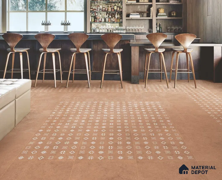 Stone Look Floor & Wall Tile TL 06016 B Texture Shimmer 2 ft x 2 ft Rustic Carving Matte Finish Vitrified Tile - 9 mm | 4 Random Design | Suitable For Living Room, Bedroom, Bathroom, Kitchen & Dining (Sample)