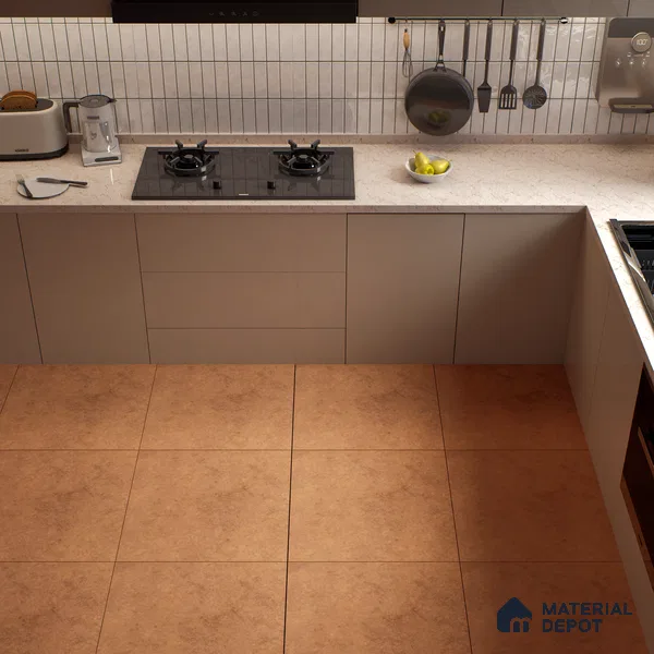 Stone Look Floor & Wall Tile TL 06016 B Texture Shimmer 2 ft x 2 ft Rustic Carving Matte Finish Vitrified Tile - 9 mm | 4 Random Design | Suitable For Living Room, Bedroom, Bathroom, Kitchen & Dining (Sample)