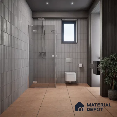 Stone Look Floor & Wall Tile TL 06016 B Texture Shimmer 2 ft x 2 ft Rustic Carving Matte Finish Vitrified Tile - 9 mm | 4 Random Design | Suitable For Living Room, Bedroom, Bathroom, Kitchen & Dining (Sample)