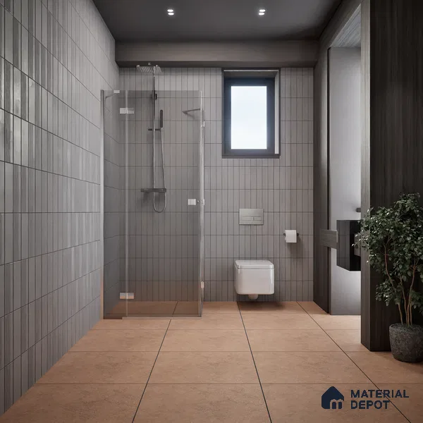 Stone Look Floor & Wall Tile TL 06016 B Texture Shimmer 2 ft x 2 ft Rustic Carving Matte Finish Vitrified Tile - 9 mm | 4 Random Design | Suitable For Living Room, Bedroom, Bathroom, Kitchen & Dining (Sample)