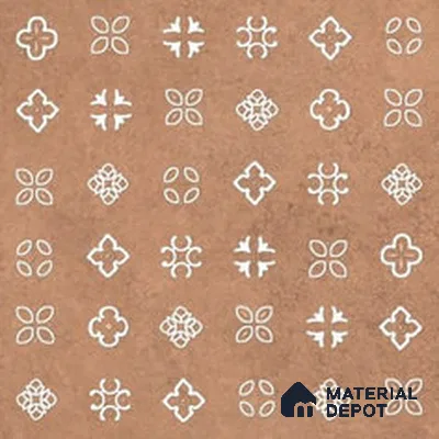 Moroccans Look Floor & Wall Tile TL 06016 Texture Memoria 2 ft x 2 ft Rustic Carving Matte Finish Vitrified Tile - 9 mm | 4 Random Design | Suitable For Living Room, Bedroom, Bathroom, Kitchen & Dining | Please Expect a Slight Variation of Pattern (Sample)