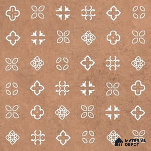 Moroccans Look Floor & Wall Tile TL 06016 Texture Memoria 2 ft x 2 ft Rustic Carving Matte Finish Vitrified Tile - 9 mm | 4 Random Design | Suitable For Living Room, Bedroom, Bathroom, Kitchen & Dining | Please Expect a Slight Variation of Pattern (Sample)