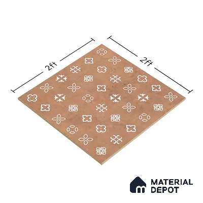 Moroccans Look Floor & Wall Tile TL 06016 Texture Memoria 2 ft x 2 ft Rustic Carving Matte Finish Vitrified Tile - 9 mm | 4 Random Design | Suitable For Living Room, Bedroom, Bathroom, Kitchen & Dining | Please Expect a Slight Variation of Pattern (Sample)
