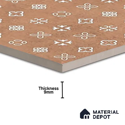 Moroccans Look Floor & Wall Tile TL 06016 Texture Memoria 2 ft x 2 ft Rustic Carving Matte Finish Vitrified Tile - 9 mm | 4 Random Design | Suitable For Living Room, Bedroom, Bathroom, Kitchen & Dining | Please Expect a Slight Variation of Pattern (Sample)