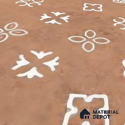 Moroccans Look Floor & Wall Tile TL 06016 Texture Memoria 2 ft x 2 ft Rustic Carving Matte Finish Vitrified Tile - 9 mm | 4 Random Design | Suitable For Living Room, Bedroom, Bathroom, Kitchen & Dining | Please Expect a Slight Variation of Pattern (Sample)