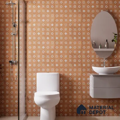 Moroccans Look Floor & Wall Tile TL 06016 Texture Memoria 2 ft x 2 ft Rustic Carving Matte Finish Vitrified Tile - 9 mm | 4 Random Design | Suitable For Living Room, Bedroom, Bathroom, Kitchen & Dining | Please Expect a Slight Variation of Pattern (Sample)