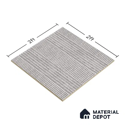 Fabric Look Floor & Wall Tile TL 06017 Pixel Glaze 2 ft x 2 ft Rustic Carving Matte Finish Vitrified Tile - 9 mm |  Suitable For Living Room, Bedroom, Bathroom, Kitchen & Dining (Sample)